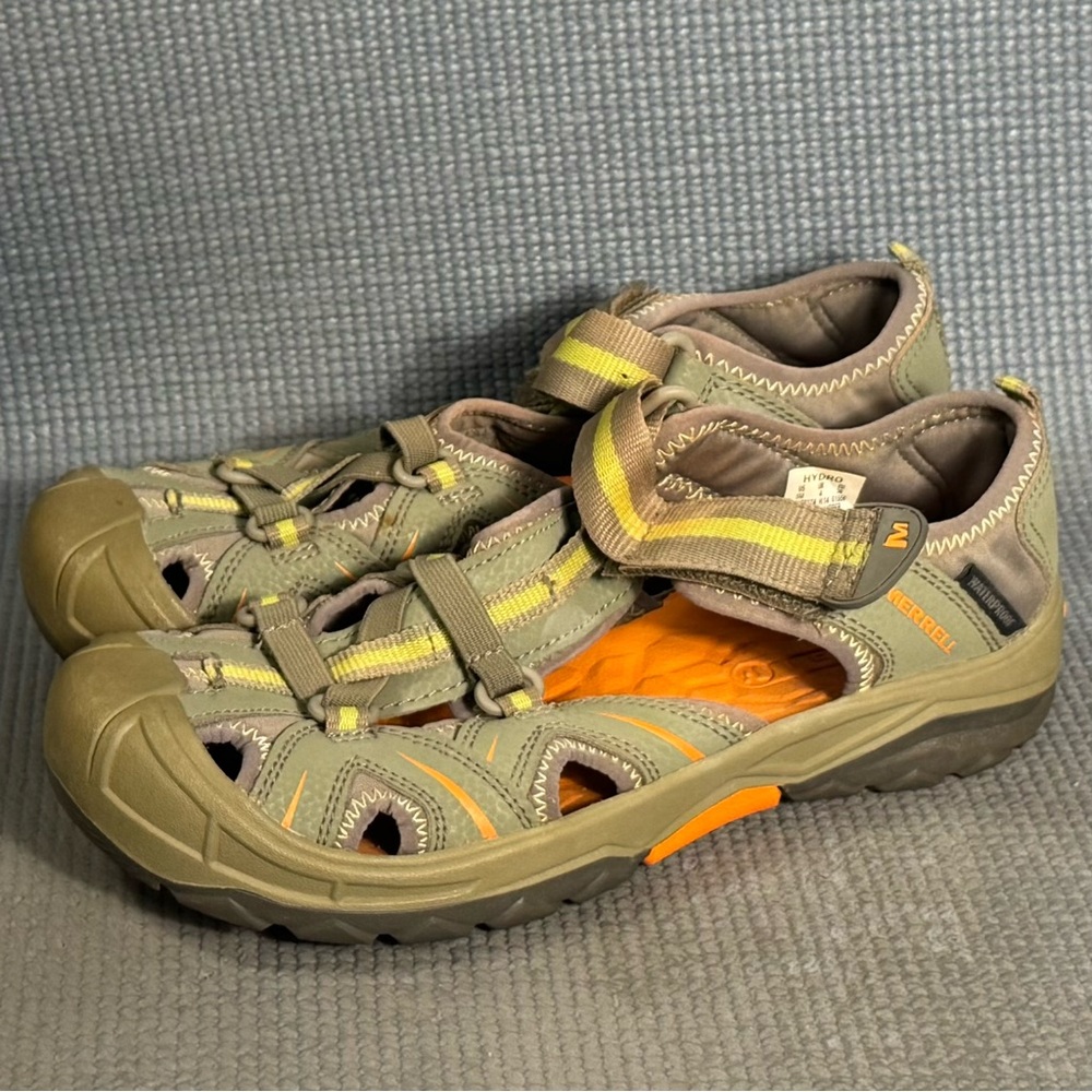 Merrell Hydro Waterproof Hiking Active Sandals Green Big Kid Size‎ 5Y